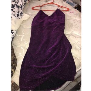 Purple glittery party dress